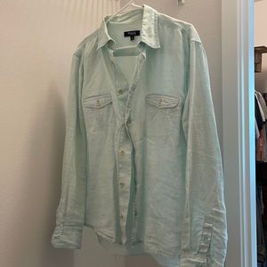 Threads Saks Fifth Avenue blue button down shirt